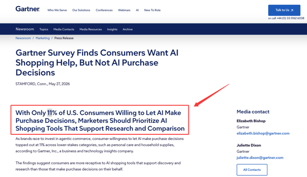 Industry insights discussing agentic commerce autonomous shopping ai 2026 use cases and research preferences.