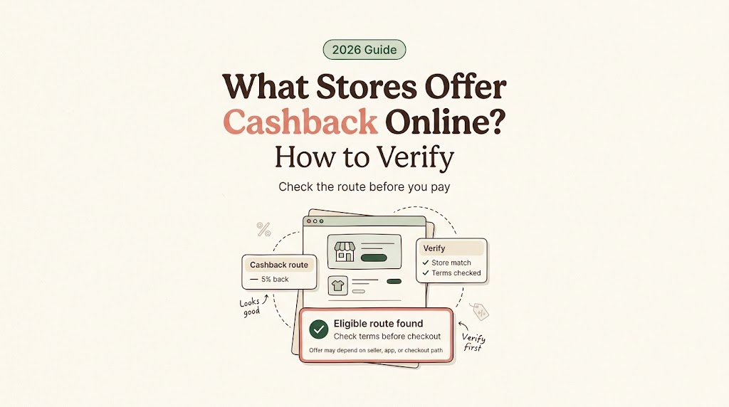 Discover what stores offer cashback online and learn how to verify eligible routes before you pay.